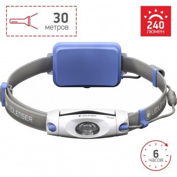 Аккумуляторный налобный фонарь LED LENSER NEO 6R синий